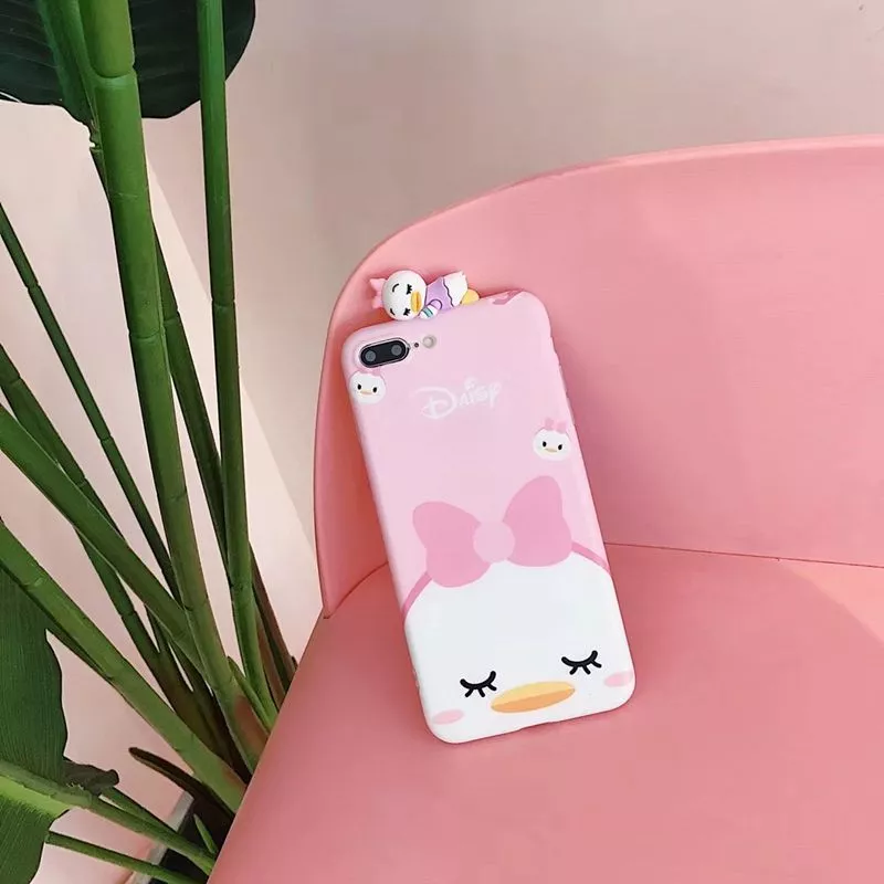 capinha p celular pata daisy soneca case capa smartphone iphone Gato pata dos desenhos animados titular do telefone dobrável tablet suporte soquete e anel de dedo ajuste fácil aperto universal para iphone 11 8 7 plus xiaomi