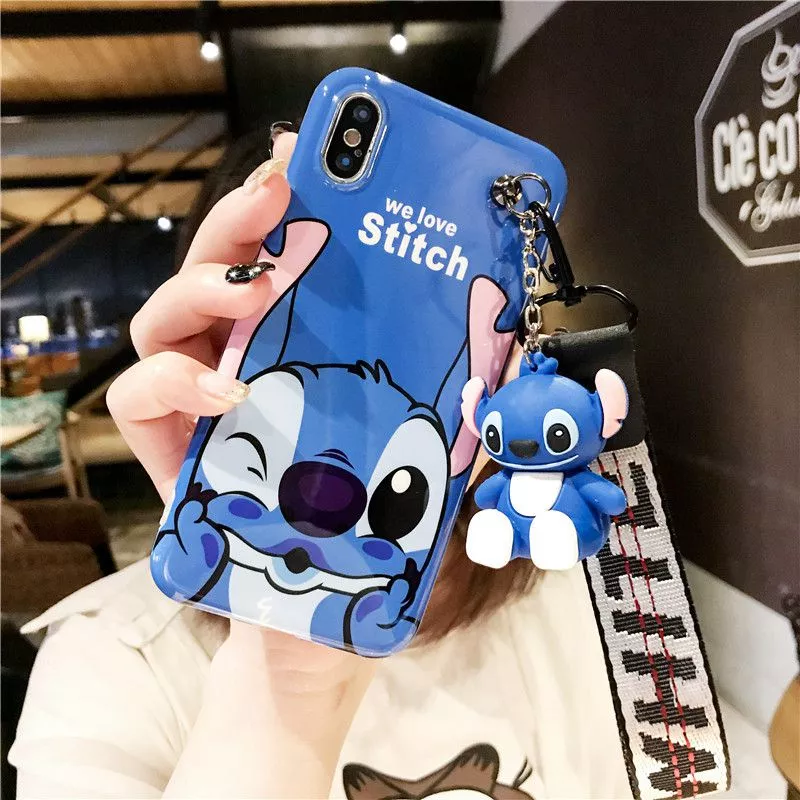 capinha p celular stitch cordao chaveiro case capa smartphone iphone Capinha P/ Celular Sully Mike Monstros S.A. Porta Cartões Case Capa Smartphone iPhone