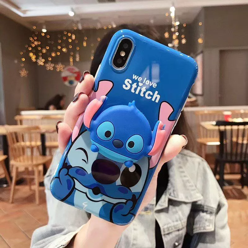 capinha p celular stitch suporte case capa smartphone iphone samsung Capinha capa case telefone Caixa do telefone para samsung m 30s m31 31s m62 f62 m51 m30 40 60s couro da pele de cobra do plutônio caso à prova de choque fino