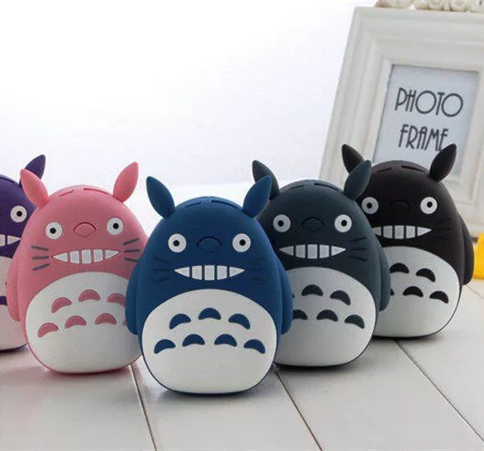 carregador portatil 12000mah bateria externa totoro diversas cores Mochila Pasta Bolsa Fast Food Lanche