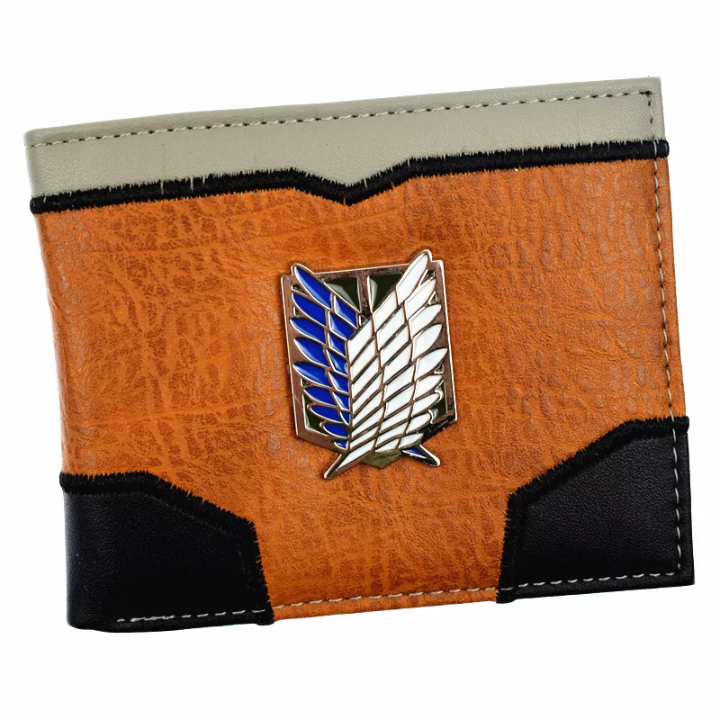 Carteira Attack on Titan carteira masculina curto bolsa com foto titular