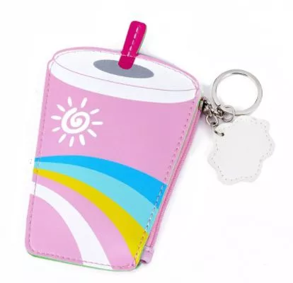 carteira bolsa case milk shake Chaveiro Bebida Café Milkshake Chá dos desenhos animados gato carro chaveiro mini copo de chá leite cristal líquido areia movediça sequin chaveiro saco pingente para as mulheres