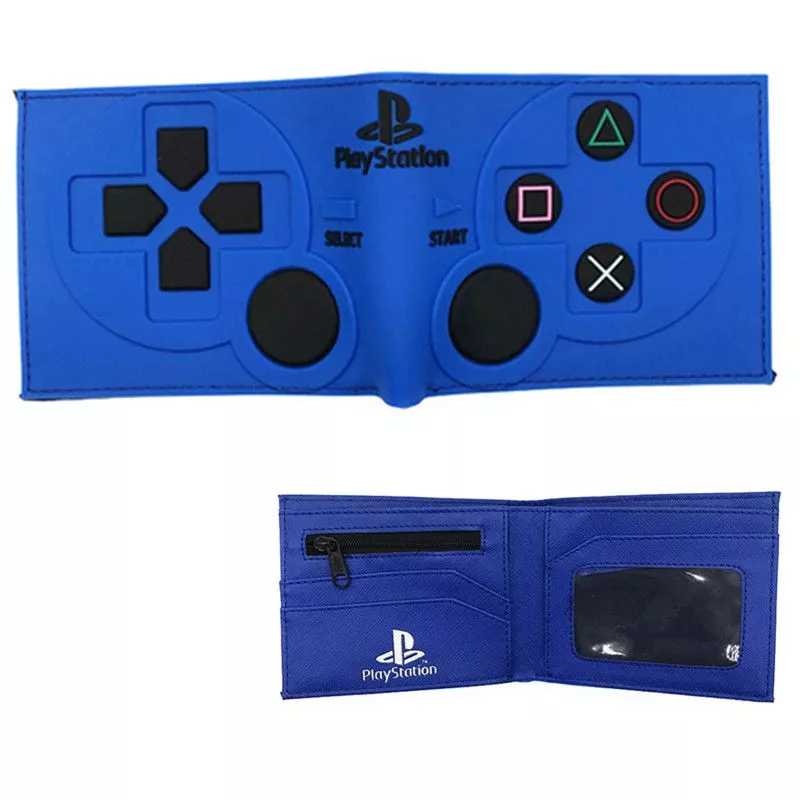 Carteira Estilo Controle Video Game Azul 2 Playstation