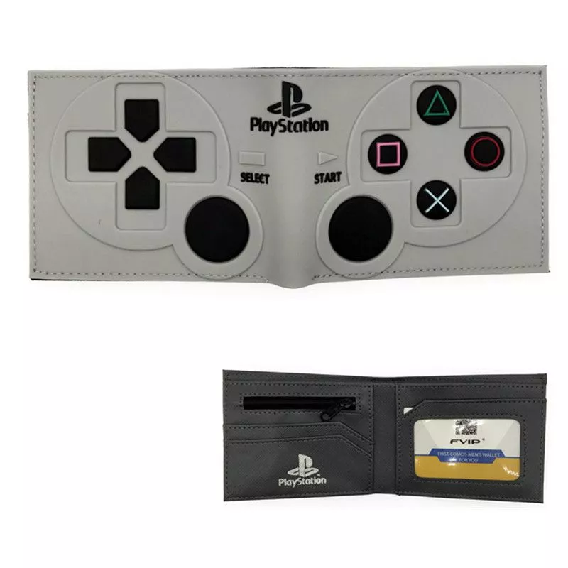 Carteira Estilo Controle Video Game Cinza 2 Playstation