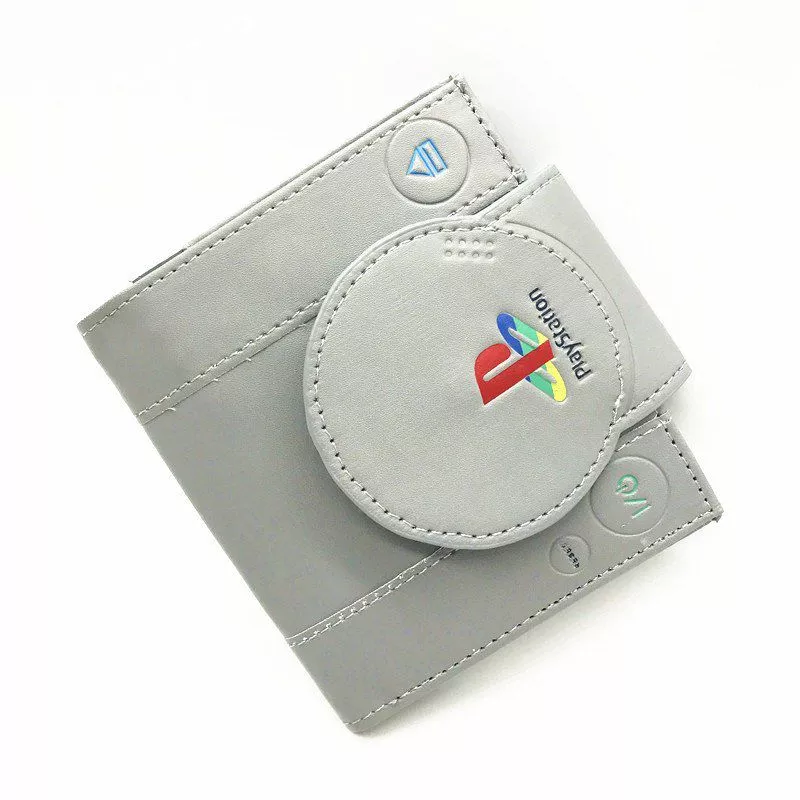 Carteira Estilo Controle Video Game Cinza Playstation 2