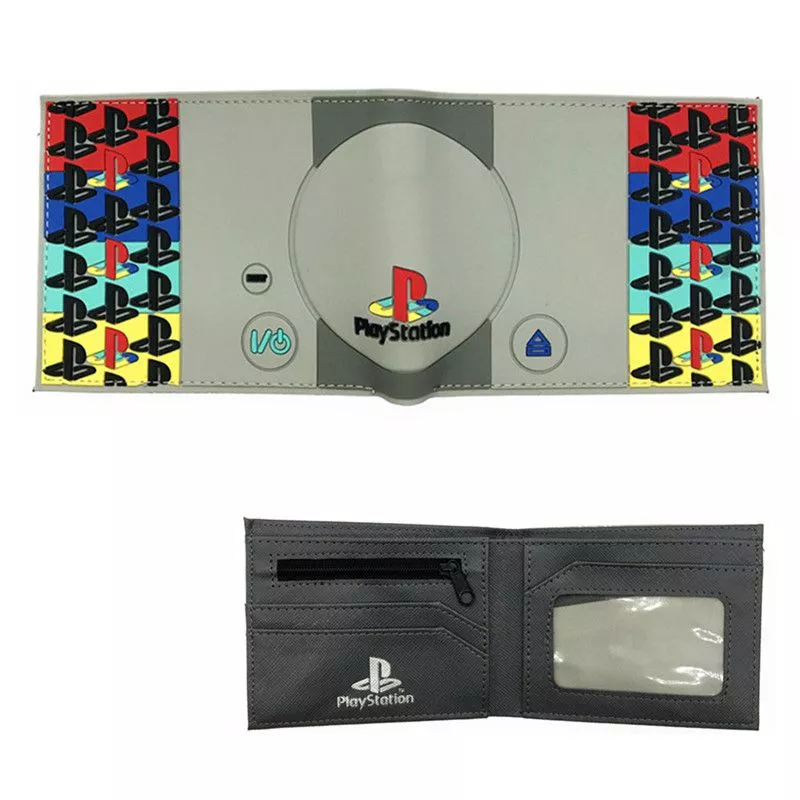 Carteira Estilo Controle Video Game Cinza Playstation 5