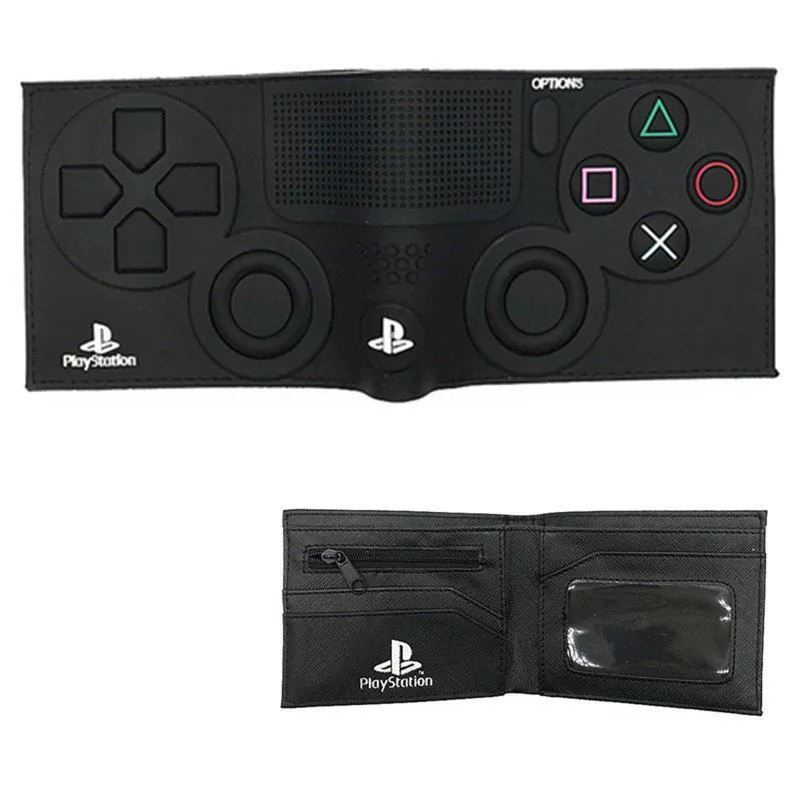 carteira estilo controle video game preto playstation Carteira Playstation masculina de alta qualidade, dft1895