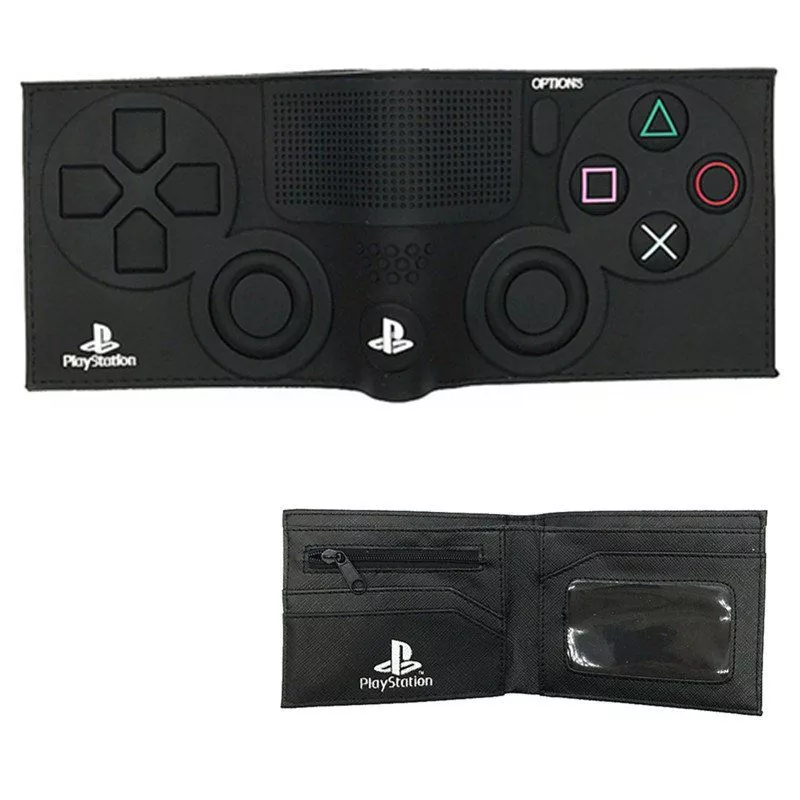 Carteira Estilo Controle Video Game Preto Playstation