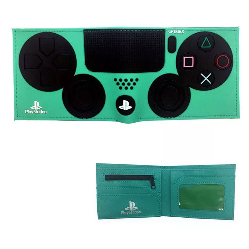 carteira estilo controle video game verde playstation Carteira Playstation masculina de alta qualidade, dft1895