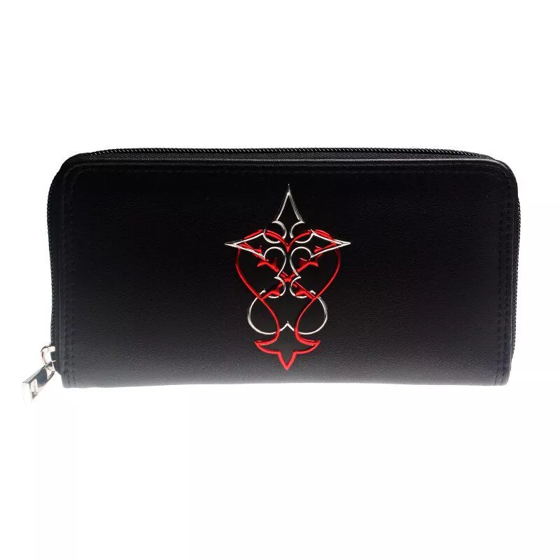 Carteira Kingdom Hearts Zip Em Torno Da Carteira Bolsa Das Mulheres