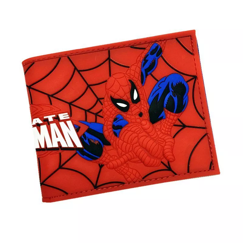 carteira marvel spider man homem aranha Touken ranbu carteira feminina de couro sintético, carteira feminina feita em couro sintético de poliuretano com zíper e espaço para cartões