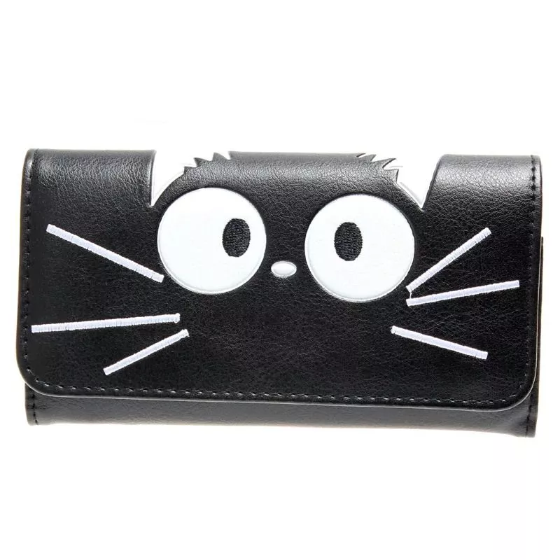 carteira meu vizinho totoro preto anime retangular dft 1287 Carteira Anime Danganronpa Botão Carteira Bolsa Colorida Impresso com Monokuma