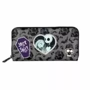 Carteira Nightmare Before Christmas Jack e sally carteira de grande capacidade carteiras femininas bolsa senhora bolsas titular do cartão feminino presente natal dft5066
