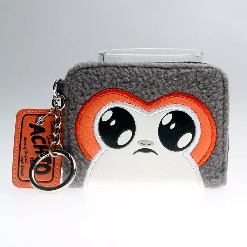 Carteira Star wars episódio 8 porg menina. Mini carteira bifold bolsa preta dft6712