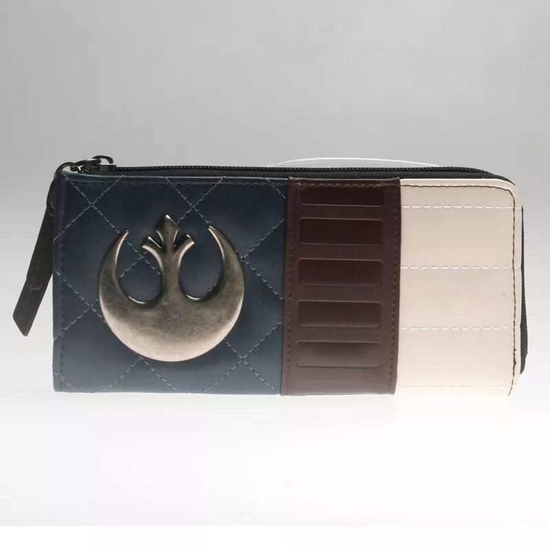 carteira star wars han solo zip carteira bolsa dft 5508 Colar Star wars death star colar planeta superfície logotipo pingente estrela da morte colar banhado a prata pingente para mulher & homem