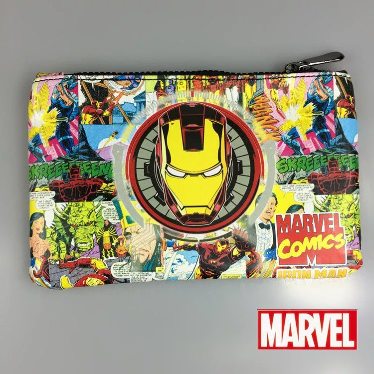 carteira super herois hq iron man homem de ferro Camiseta Manga Longa Marvel Homem de Ferro Tony Stark Iron Man