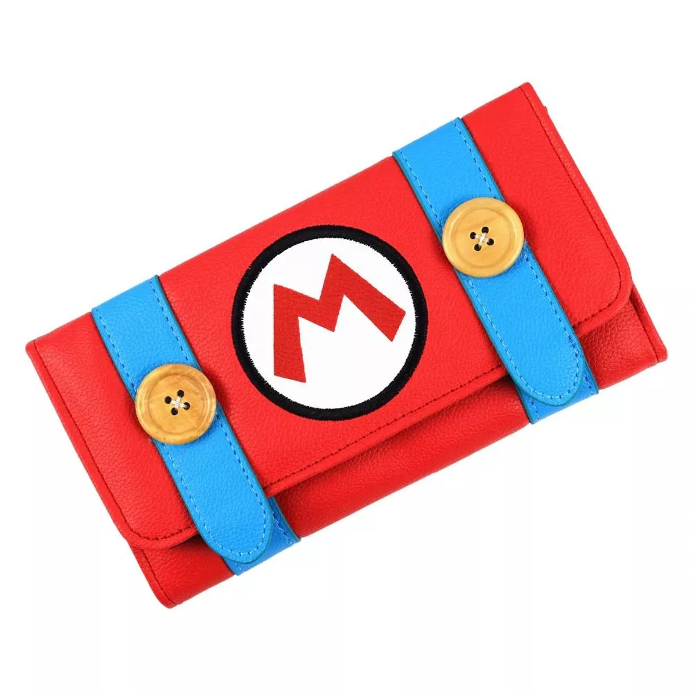 Carteira Super Mario Bros Logo Emblema Game Retangular