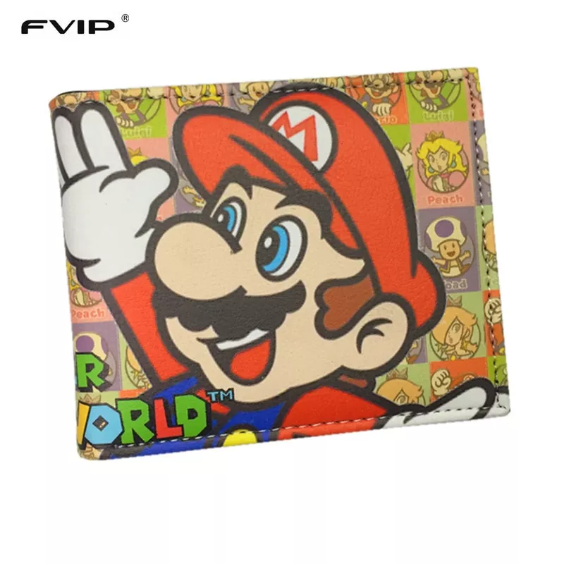 carteira super mario world carteiras bonito dos desenhos animados comics bolsa Carteira Star Trek Moda uss enterprise estrela frota impressão carteira de couro do plutônio homens mulheres banco titular do cartão de crédito bolsa curta masculino padrão carteiras