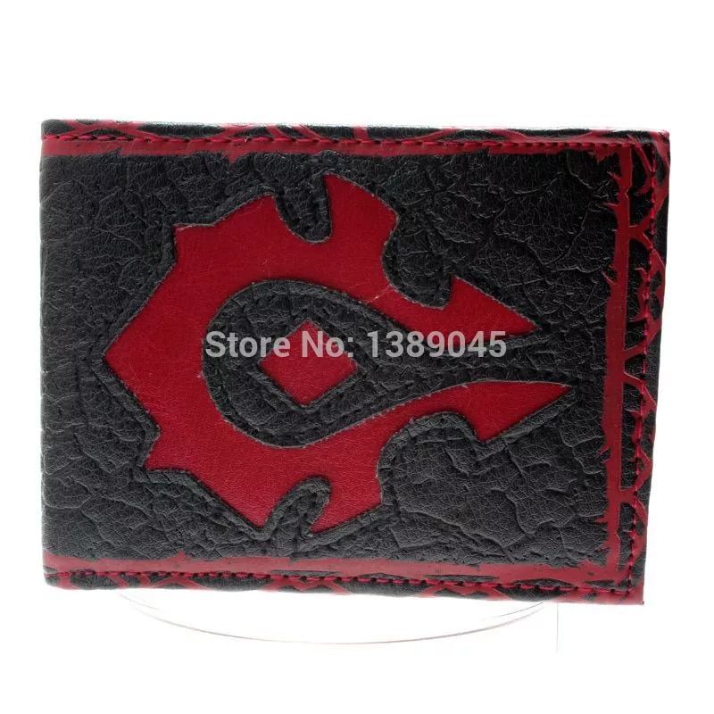 carteira world of warcraft horde carteira jovens e femininos o estudante Carteira Anime Attack on Titan bolsa de metal logotipo qualidade couro curto carteira com zíper moeda bolso id titular do cartão slot presente carteiras