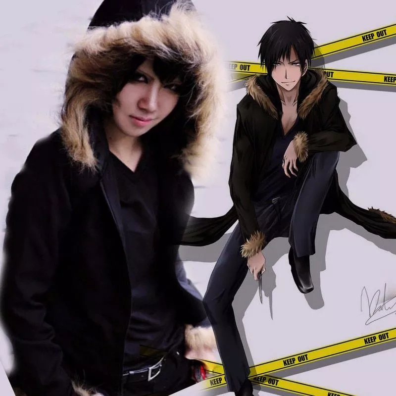 Casaco Jaqueta Com Capuz Durarara Izaya Orihara Cosplay