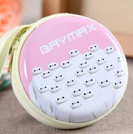 case baymax 3 Estojo Kawaii simples grade dot saco de lápis de lona papelaria armazenamento organizador lápis caso escola fornecimento