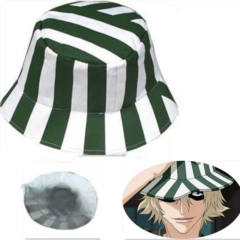 chapeu-cosplay-do-anime-bleach-urahara-kisuke-dome-verde-e-branco