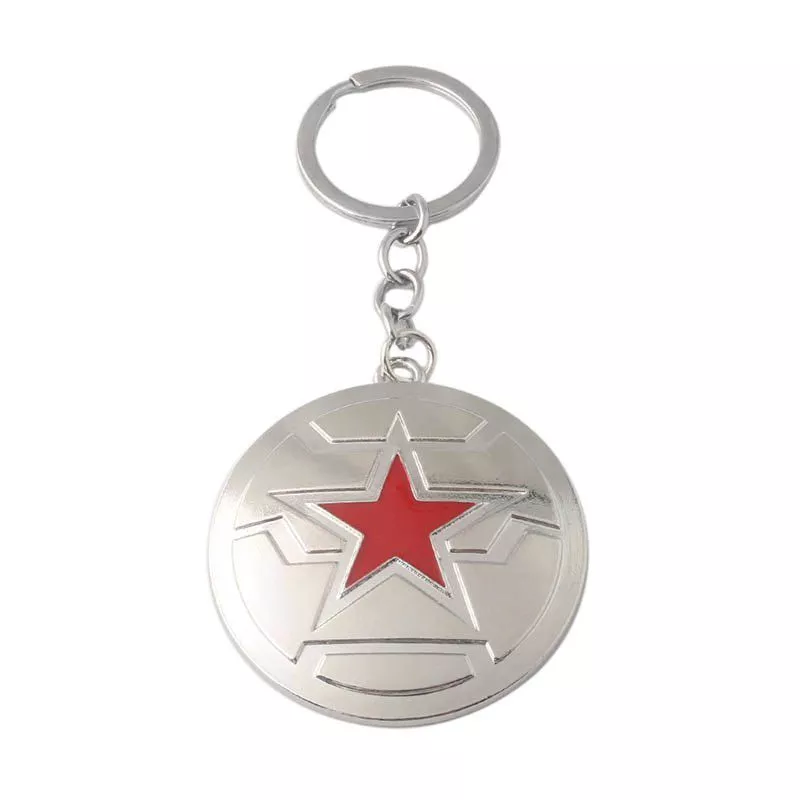 Chaveiro Buck Capitão America Vingadores Marvel Prata