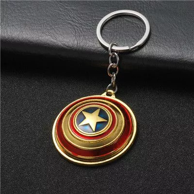 chaveiro capitao america escudo vingadores avengers ultimato dourado Chaveiro Homem de Ferro Iron Patriot Escurdo Vingadores Avengers Ultimato Azul