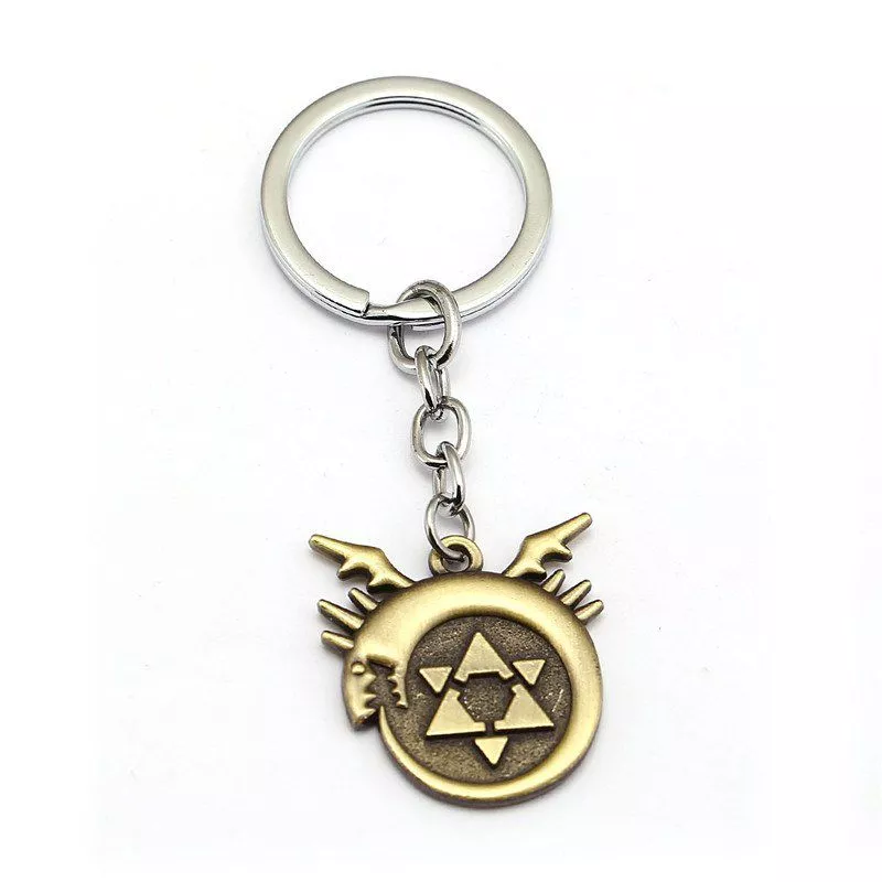 Chaveiro Fullmetal Alchemist Alquimistas Insígnia Dourado Anime