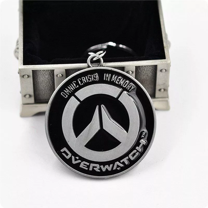 chaveiro game overwatch logo preto Broche Overwatch Mais de assistir jogo dva coelho logotipo metal pino rosa diva coelho duro esmalte broche para cosplay prop traje acessório jóias