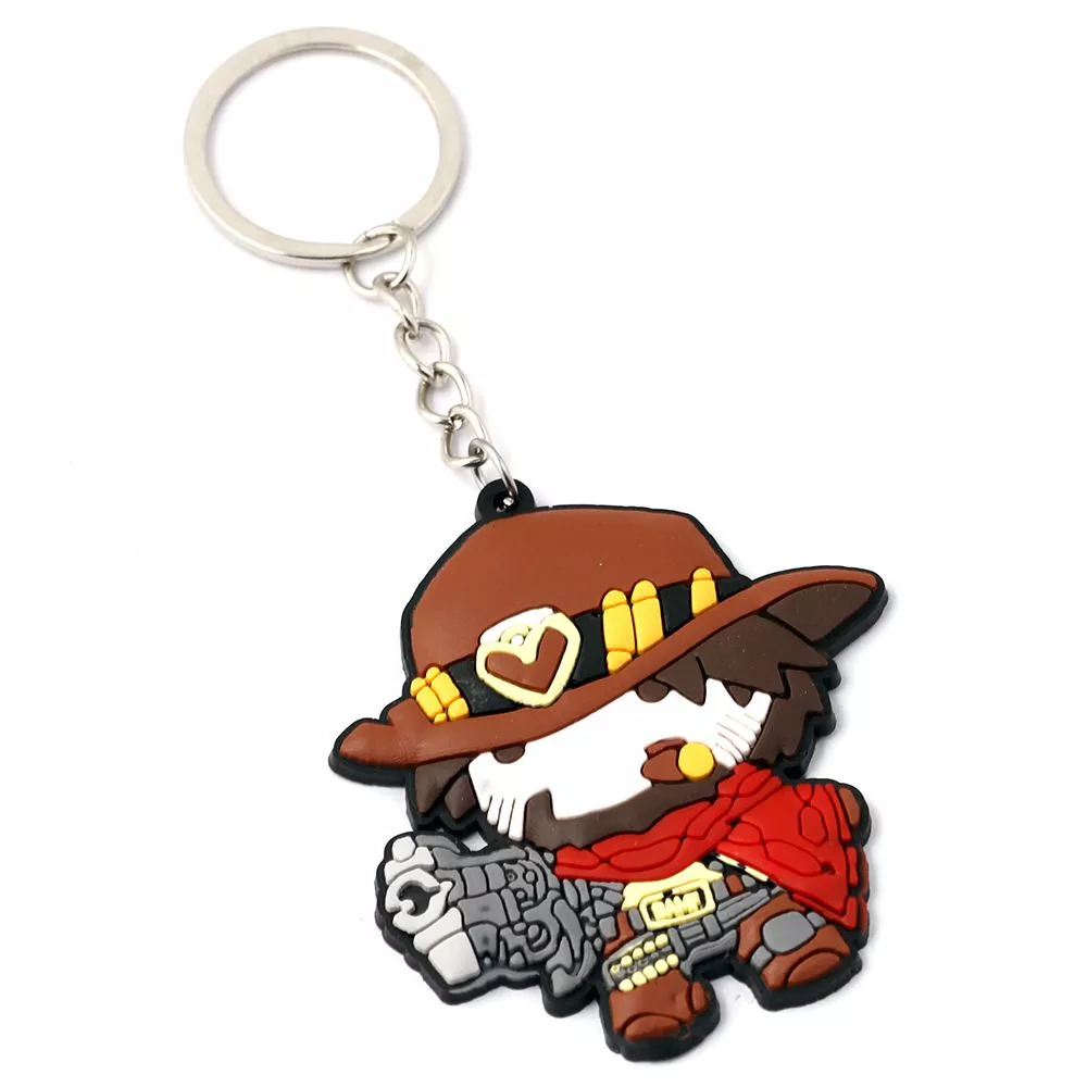 chaveiro game overwatch mccree Broche Overwatch Mais de assistir jogo dva coelho logotipo metal pino rosa diva coelho duro esmalte broche para cosplay prop traje acessório jóias