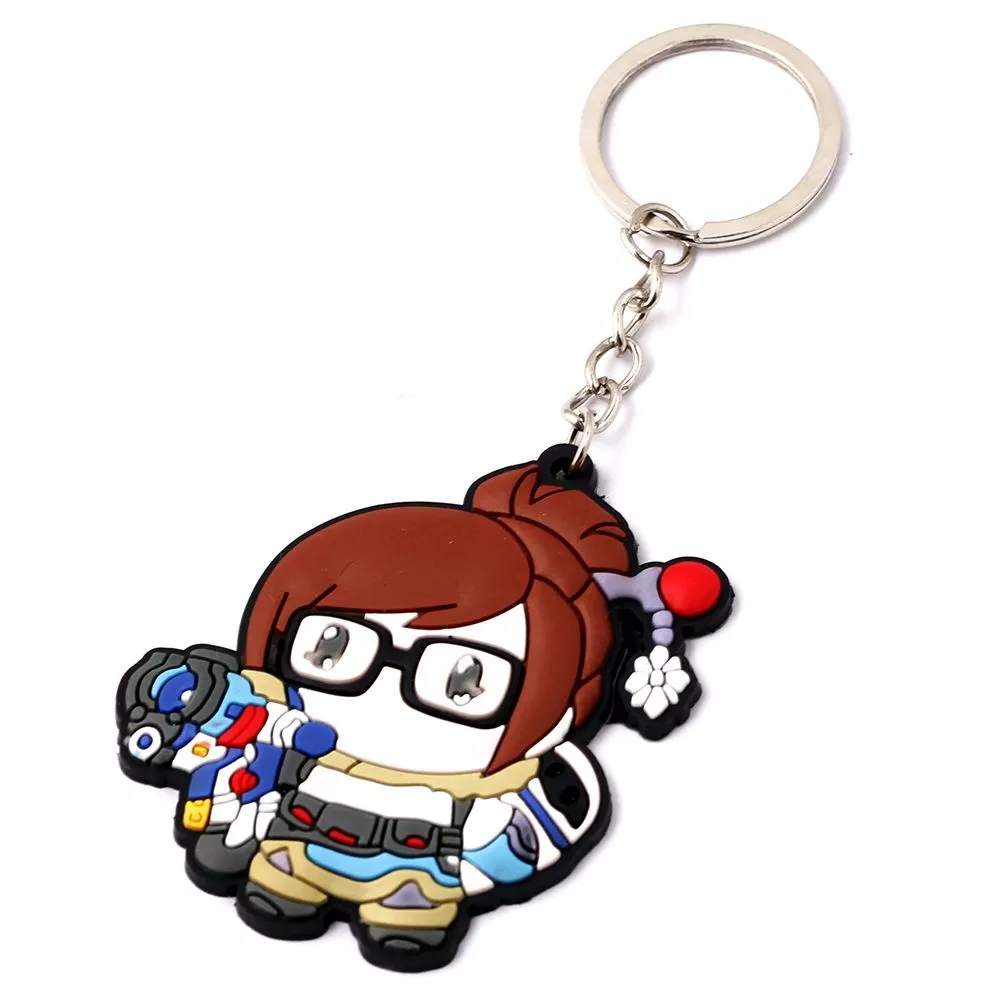 chaveiro game overwatch mei Broche Overwatch Mais de assistir jogo dva coelho logotipo metal pino rosa diva coelho duro esmalte broche para cosplay prop traje acessório jóias