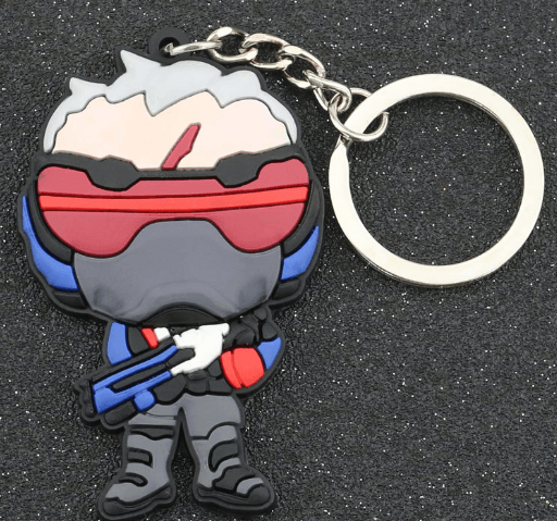 chaveiro game overwatch soldier 76 Colar prata cor colar para mulheres bonito peixe e peixe gancho colar corrente jóias S-N376