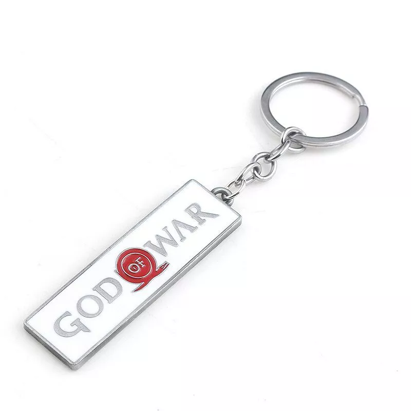 Chaveiro God of War Kratos PS4 Game Logo Branca