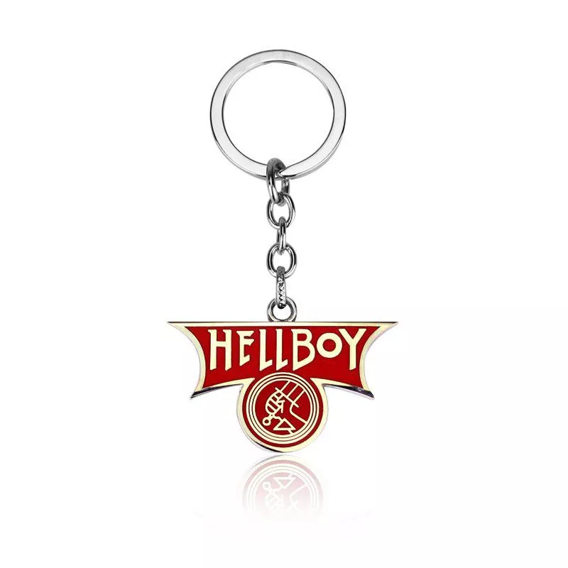 chaveiro hellboy banda rock musica logo vermelho Carteira Super Mario Bros Logo Emblema Game Retangular