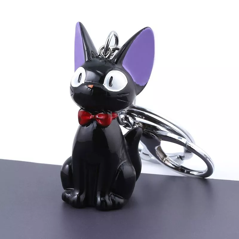 chaveiro kiki jiji preto gato chaveiro hayao miyazaki kiki servico de entrega figura Engraçado nano hex robô bug gato elétrico brinquedo interativo em movimento rápido animal de estimação treinamento jogando brinquedos suprimentos entreter seus animais de estimação ocupado