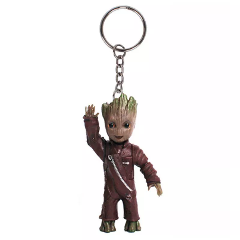 chaveiro marvel action figure vingadores baby groot Chaveiro League of Legends lol chaveiro para mulher homem lol jóias teemo arma de bambu modelo chaveiros