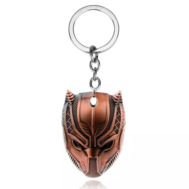 chaveiro marvel vingadores guerra infinita pantera negra bronze Colar Marvel Black Panther Pantera Negra Wakanda Rei Prata