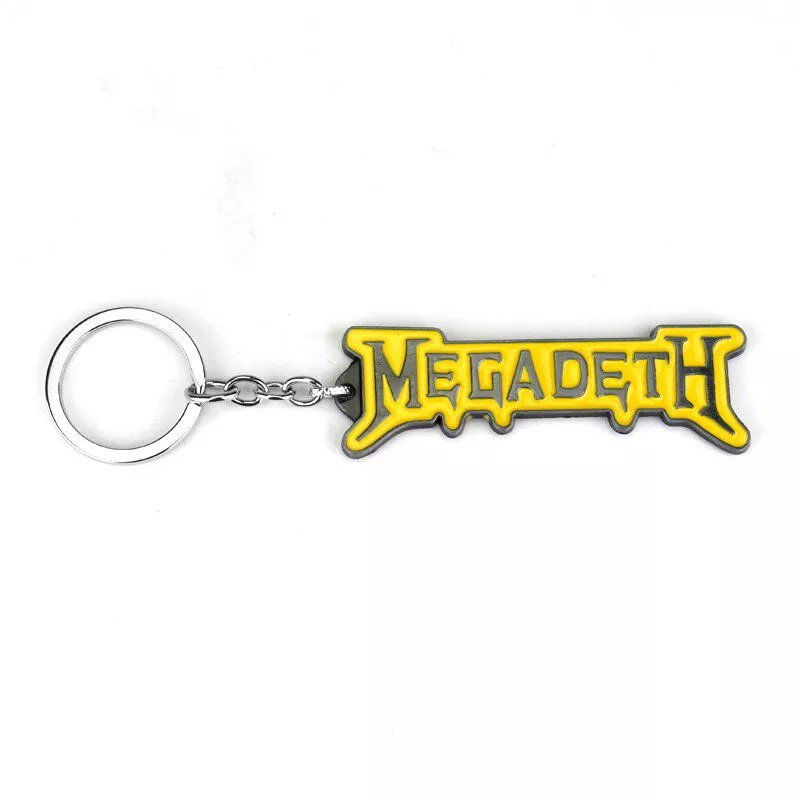 chaveiro megadeth banda rock musica logo Carteira Super Mario Bros Logo Emblema Game Retangular