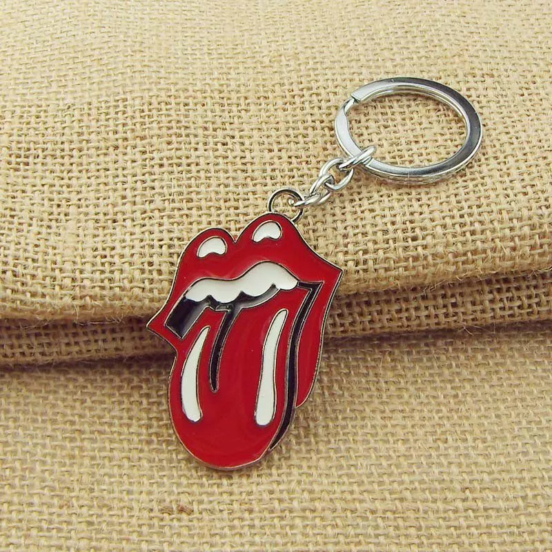 chaveiro rock banda the rolling stones Chaveiro Rolling Stones Banda Rock Música Logo Língua Prata