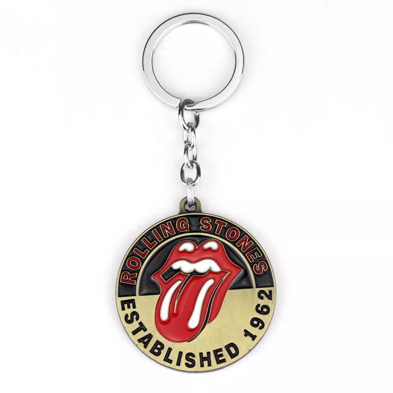 chaveiro rolling stones banda rock musica logo lingua dourado Carteira Super Mario Bros Logo Emblema Game Retangular