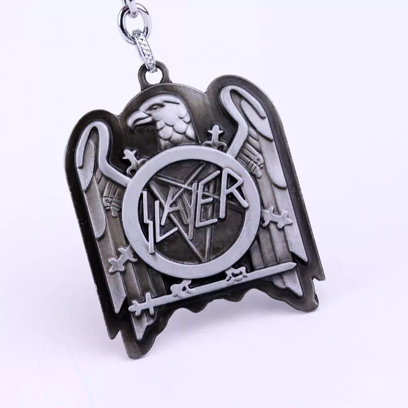 chaveiro slayer banda rock musica Aguia prata Chaveiro Rolling Stones Banda Rock Música Logo Língua Prata