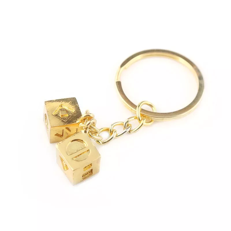 Chaveiro Star Wars Han Solo Cubos Dados Dourado