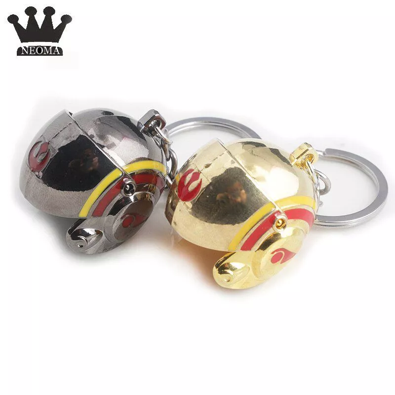 chaveiro star wars the last jedi helmet keychain able to open and close gold silver Colar Tokyo Ghoul Pendant Necklace Wings can Rotatable Pendant Necklace