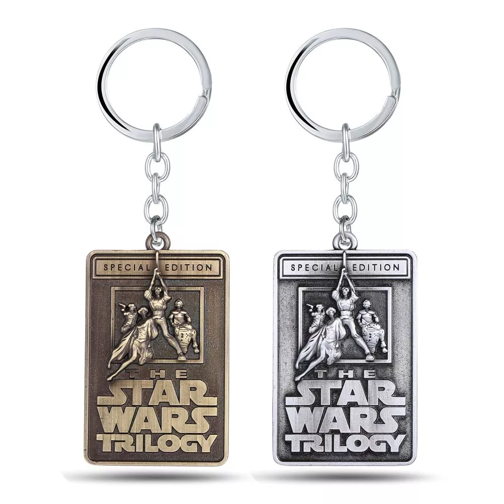 chaveiro star wars trilogia chaveiro 2 cores metal chaveiros para presente chaveiro Chaveiro Les aventures de Chave Da Cadeia de As Aventuras de Tintin et Milou Tintin Chave Anéis Para Presente Chaveiro Jóias Chaveiro Titular da Chave Do Carro