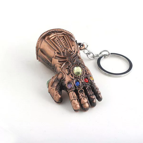 chaveiro thanos manopla vingadores avengers ultimato bronze Colar Retro criativa crânio mão osso pingente hip hop estilo punk liga de bronze masculino e feminino jóias