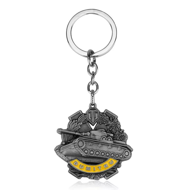 Chaveiro World of Tanks Tanque Logo Amarelo Game