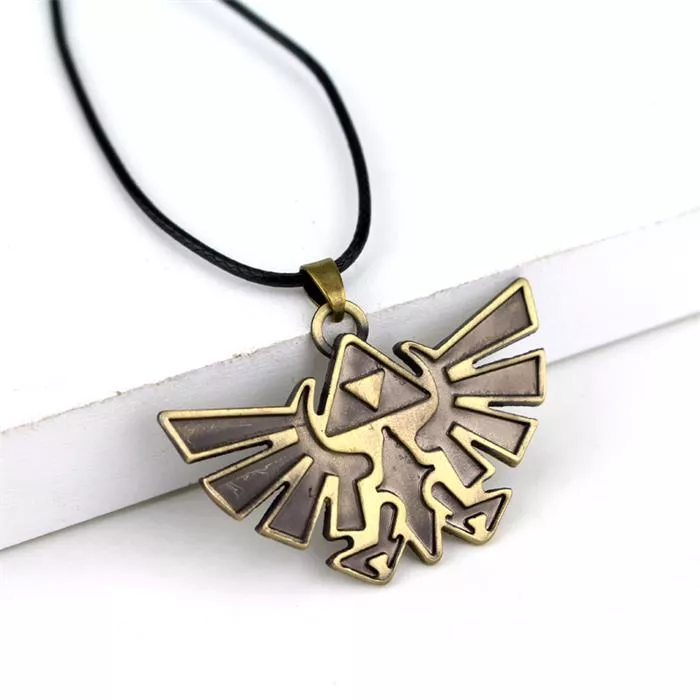 Colar A Lenda de Zelda Triforce Logo Dourado