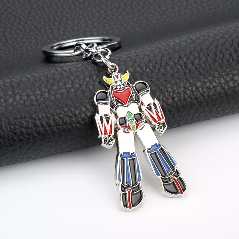 Colar Animação dos desenhos animados ufo grendizer robô chaveiro feminino masculino criativo jóias porta-chaves do carro chaveiro artesanal trinket keyfob