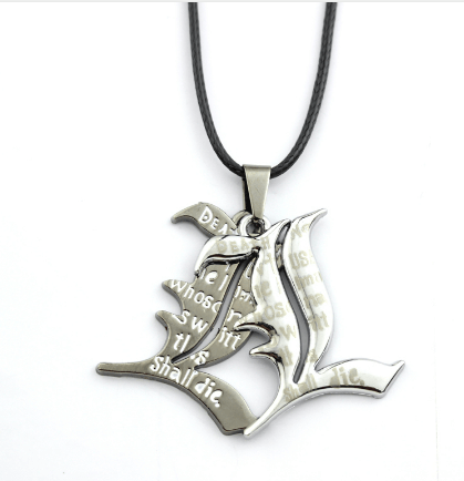 Colar Anime Death Note L Lawliet Prata